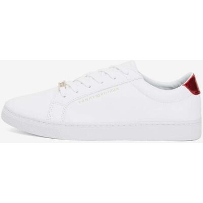 Tommy Hilfiger Essential Glow Damen Sneaker weiß/blau/rot - 39 female Tommy Hilfiger Essential Glow Damen Sneaker weiß/blau/rot - 39 female