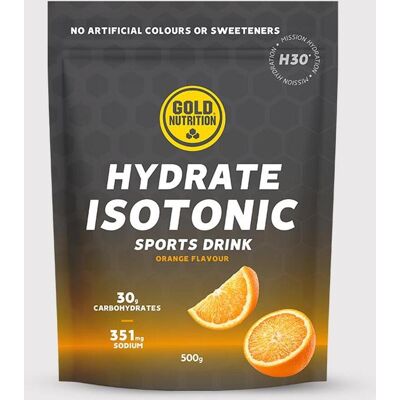 Gold Nutrition GoldNutrition Hydrate Isotonic H30 Energydrink Orange Geschmack 500 g Gold Nutrition GoldNutrition Hydrate Isotonic H30 Energydrink Orange Geschmack 500 g