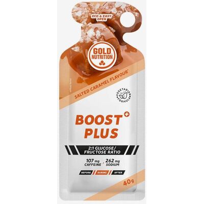 Gold Nutrition Boost Plus Salzkaramell Energiegels - 16 Stück Gold Nutrition Boost Plus Salzkaramell Energiegels - 16 Stück