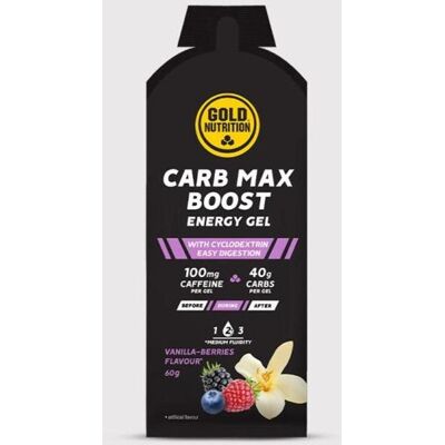 Gold Nutrition GoldNutrition Carb Max BOOST Energiegel Vanille/Waldfrucht 60 g (16 Stück) Gold Nutrition GoldNutrition Carb Max BOOST Energiegel Vanille/Waldfrucht 60 g (16 Stück)