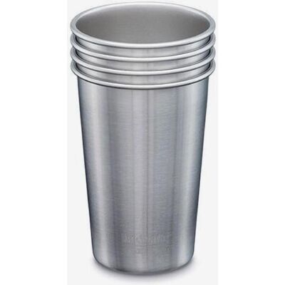 Klean Kanteen Edelstahlbecher 16oz - 4er Pack - Gebürstet - Robust Klean Kanteen Edelstahlbecher 16oz - 4er Pack - Gebürstet - Robust