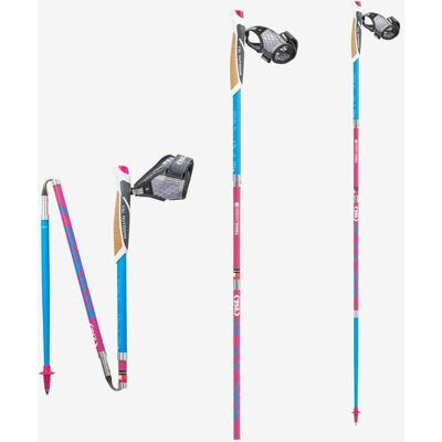 TSL Outdoor Trail Carbon 4 Magnetic Cork Trailstöcke rosa blau (Paar) - 130 unisex TSL Outdoor Trail Carbon 4 Magnetic Cork Trailstöcke rosa blau (Paar) - 130 unisex