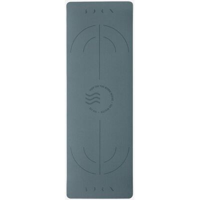 Born Living Yoga Mat Wave Matte 6 mm blau-grau Born Living Yoga Mat Wave Matte 6 mm blau-grau