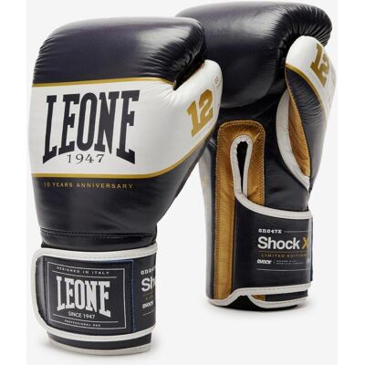 Leone 1947 Shock X 16oz Boxhandschuhe marineblau weiß gold unisex Leone 1947 Shock X 16oz Boxhandschuhe marineblau weiß gold unisex