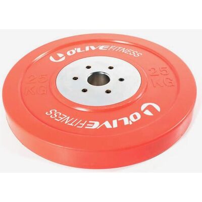 O'Live 25kg Olympische Bumper Platte - Scheiben zum Gewichtheben O'Live 25kg Olympische Bumper Platte - Scheiben zum Gewichtheben