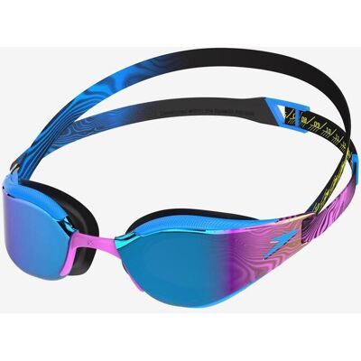 Speedo Hyper Elite Schwimmbrille schwarz lila blau mit verspiegelten blauen Gläsern unisex Speedo Hyper Elite Schwimmbrille schwarz lila blau mit verspiegelten blauen Gläsern unisex