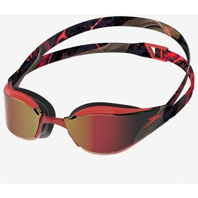 Speedo Fastskin Hyper Elite Schwimmbrille verspiegelt schwarz/rot/gold unisex Speedo Fastskin Hyper Elite Schwimmbrille verspiegelt schwarz/rot/gold unisex