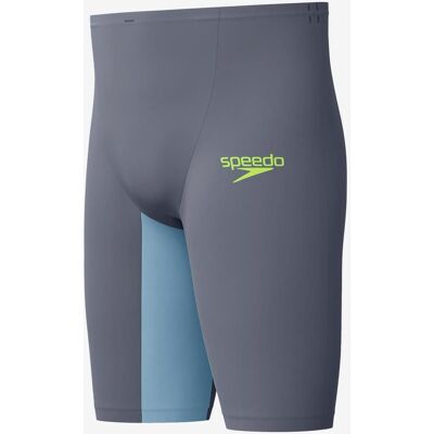 Speedo Fastskin LZR Pure Valor 2.0 High Waist Jammer Badehose grau/blau/gelb - 28 male Speedo Fastskin LZR Pure Valor 2.0 High Waist Jammer Badehose grau/blau/gelb - 28 male