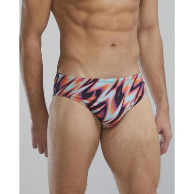 TYR Durafast Elite Disarray Brief Badehose orange lila weiß - 36 male TYR Durafast Elite Disarray Brief Badehose orange lila weiß - 36 male