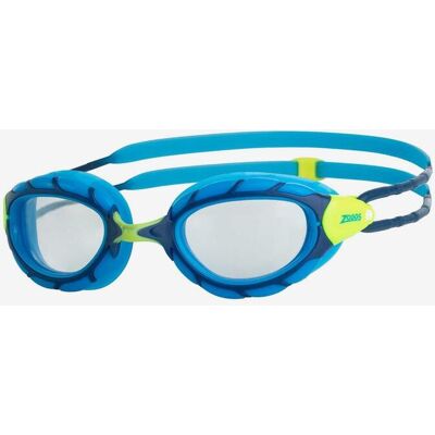 Zoggs Predator Junior Schwimmbrille blau/gelb mit transparenten Gläsern unisex Zoggs Predator Junior Schwimmbrille blau/gelb mit transparenten Gläsern unisex