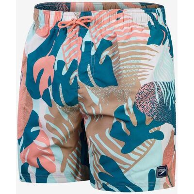 Speedo Digital Printed Leisure 16 Inch Badehose blau/orange/beige - M male Speedo Digital Printed Leisure 16 Inch Badehose blau/orange/beige - M male