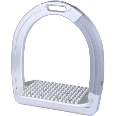 Aluminium Sicherheitssteigbügel schräg mit Spitzen Alfa Jump Safety2 Silber L Aluminium Sicherheitssteigbügel schräg mit Spitzen Alfa Jump Safety2 Silber L