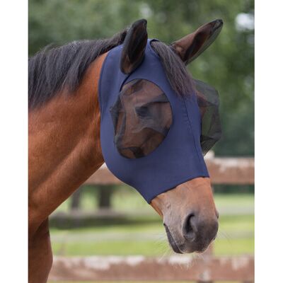 QHP Fliegenhaube für Pferde Blau Extra Full QHP Fliegenhaube für Pferde Blau Extra Full