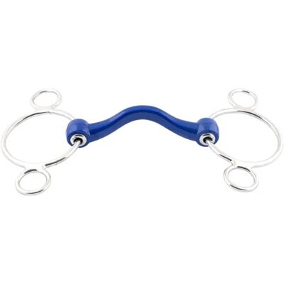 Gebiss 2 Ringe für Pferd Jump'In Pessoa Softmouth Bleu 135 mm Gebiss 2 Ringe für Pferd Jump'In Pessoa Softmouth Bleu 135 mm