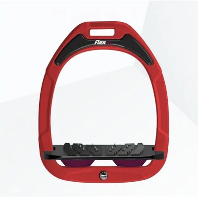 Neigungsgelagerte Ultra Grip Steigbügel Rot/Schwarz/Lila Flex-On Green Composite Rouge TU Neigungsgelagerte Ultra Grip Steigbügel Rot/Schwarz/Lila Flex-On Green Composite Rouge TU