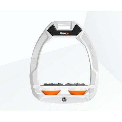 Sicherheitssteigbügel Flat Ultra Grip Weiß/Weiß/Orange Flex-On Safe-On Blanc TU Sicherheitssteigbügel Flat Ultra Grip Weiß/Weiß/Orange Flex-On Safe-On Blanc TU