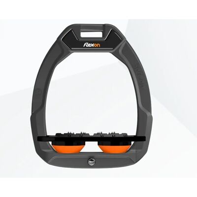 Sicherheitssteigbügel Flat Ultra Grip Anthrazit/Schwarz/Orange Flex-On Safe-On Gris TU Sicherheitssteigbügel Flat Ultra Grip Anthrazit/Schwarz/Orange Flex-On Safe-On Gris TU