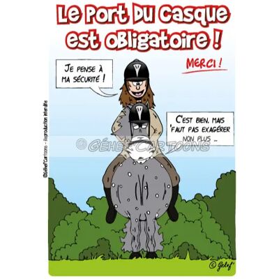 Humoristische Platte Reithelm Fr8Man Gris TU Humoristische Platte Reithelm Fr8Man Gris TU