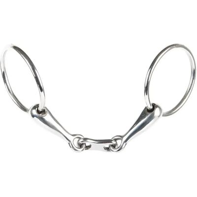 Gebiss 2 Ringe für doppelt gebrochenes Pferd Harry's Horse Flat link 16 mm Argenté 14,5 cm Gebiss 2 Ringe für doppelt gebrochenes Pferd Harry's Horse Flat link 16 mm Argenté 14,5 cm