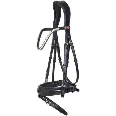 Trense Kieffer Victoria with square chrome buckles Noir Full Trense Kieffer Victoria with square chrome buckles Noir Full