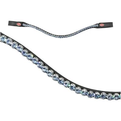 Sattelgurt mit Saphir-Kette Kieffer Flexiloop Luxe curved browband lined Argenté Full Sattelgurt mit Saphir-Kette Kieffer Flexiloop Luxe curved browband lined Argenté Full
