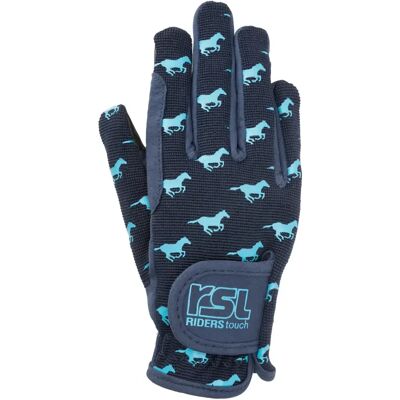 Reithandschuhe Kind RSL Riders Touch Norway Summer Bleu 4XS Reithandschuhe Kind RSL Riders Touch Norway Summer Bleu 4XS