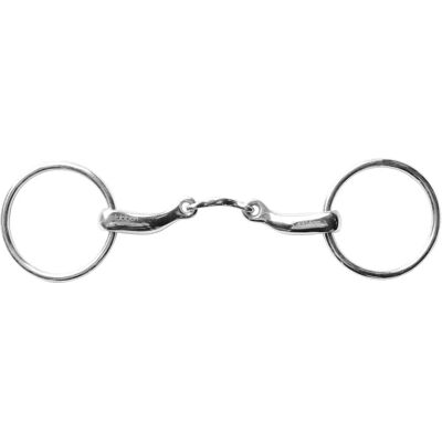 Doppelt gebrochenes Pferdegebiss mit Ringen und Zungenfreiheit Stübben Argenté 14 mm / 11,5 cm Doppelt gebrochenes Pferdegebiss mit Ringen und Zungenfreiheit Stübben Argenté 14 mm / 11,5 cm