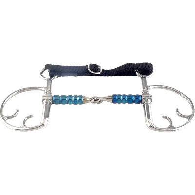 Gebiss 2 Ringe für Pferd Trust Sweet Iron Kimblehook Cherry roller Bleu 13,5 cm Gebiss 2 Ringe für Pferd Trust Sweet Iron Kimblehook Cherry roller Bleu 13,5 cm
