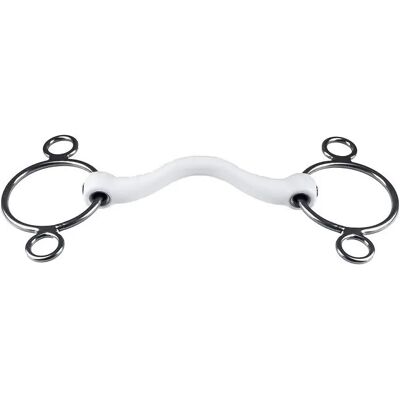 Mors 3 oder 4 Ringe für Pferd mit Mundstück Trust Inno Sense Port Hard 20 Blanc 13,5 cm Mors 3 oder 4 Ringe für Pferd mit Mundstück Trust Inno Sense Port Hard 20 Blanc 13,5 cm