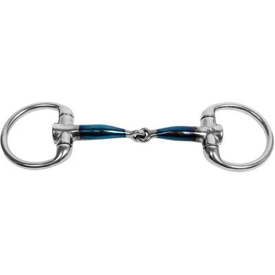 Mors Olive für Pony Trust Sweet Iron Eggbutt Jointed Bleu 11,5 cm Mors Olive für Pony Trust Sweet Iron Eggbutt Jointed Bleu 11,5 cm