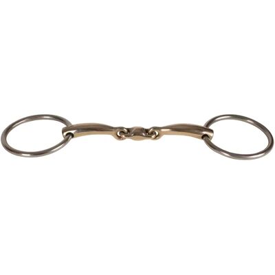 Doppelt gebrochener 2-Ringe-Trensenzaum für Pferde Velari 22004-41 Doré 11,5 cm Doppelt gebrochener 2-Ringe-Trensenzaum für Pferde Velari 22004-41 Doré 11,5 cm