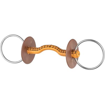 Zwei-Ringe-Maul für sanftes Pferd Beris Silber 120 mm Zwei-Ringe-Maul für sanftes Pferd Beris Silber 120 mm