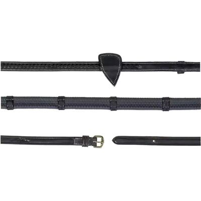 Dyon Gummizügel für Pony mit 7 Stoppern und geflochtenem Finish Dy'on Schwarz Pony Dyon Gummizügel für Pony mit 7 Stoppern und geflochtenem Finish Dy'on Schwarz Pony