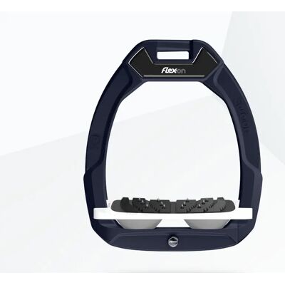 Sicherheitseisen für Reiter mit schrägem Ultra Grip Aluminium/Weiß/Grau Flex-On Safe-On Grau TU Sicherheitseisen für Reiter mit schrägem Ultra Grip Aluminium/Weiß/Grau Flex-On Safe-On Grau TU