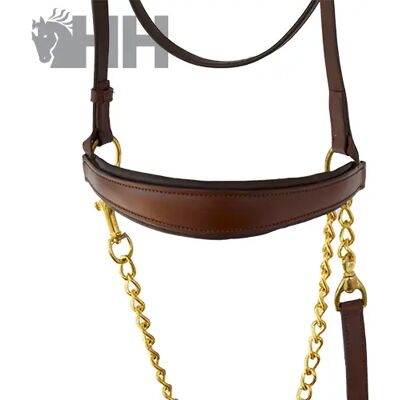 Lederzaumzeug mit Kette Hispano Hipica Eco Marron Full Lederzaumzeug mit Kette Hispano Hipica Eco Marron Full