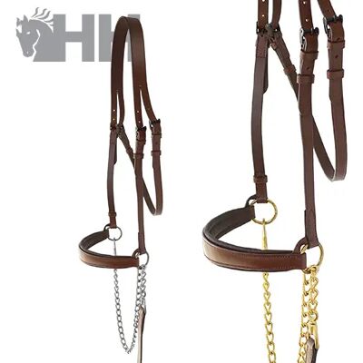 Lederzaumzeug mit Kette Hispano Hipica Eco Marron Full Lederzaumzeug mit Kette Hispano Hipica Eco Marron Full