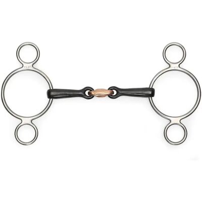 2-Ring-Gebiss für Pferde aus Weicheisen Shires Schwarz 11,5 cm 2-Ring-Gebiss für Pferde aus Weicheisen Shires Schwarz 11,5 cm