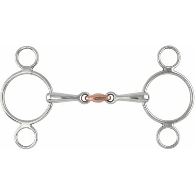 Kupferne Zweiring-Matraze mit Rhombus für Pferde Shires Silber 12,5 cm Kupferne Zweiring-Matraze mit Rhombus für Pferde Shires Silber 12,5 cm