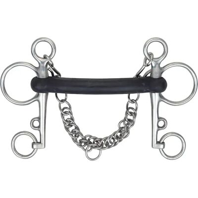 Hartgummi-Pelham für Pferde Shires Schwarz 15 cm Hartgummi-Pelham für Pferde Shires Schwarz 15 cm
