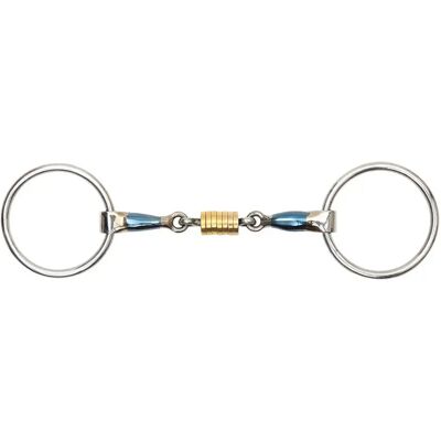 Pferdegebiss mit Rolle Shires Equestrian Grau Vierzehn Zentimeter. Pferdegebiss mit Rolle Shires Equestrian Grau Vierzehn Zentimeter.
