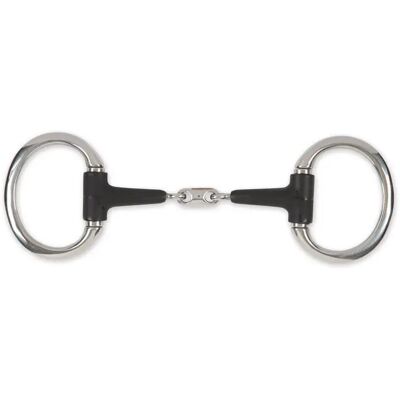 Doppelt gebrochenes Gebiss für Pferde Shires Equikind+ Peanut Link Eggbutt Silber Vierzehn Zentimeter. Doppelt gebrochenes Gebiss für Pferde Shires Equikind+ Peanut Link Eggbutt Silber Vierzehn Zentimeter.