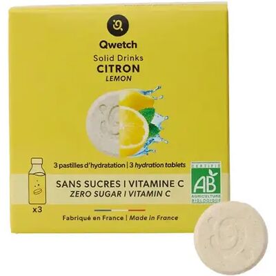 Zitronen-Hydrationspastillen Qwetch (x3) Jaune TU Zitronen-Hydrationspastillen Qwetch (x3) Jaune TU