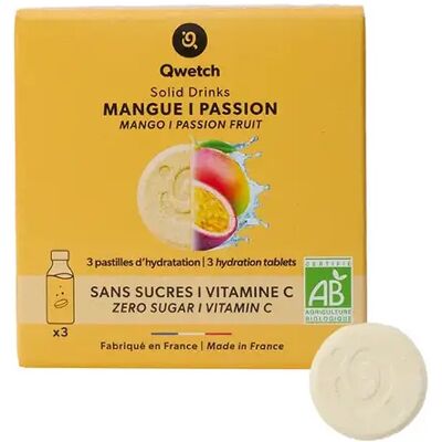 Mango & Passion Hydrationspastille Qwetch (x3) Orange TU Mango & Passion Hydrationspastille Qwetch (x3) Orange TU