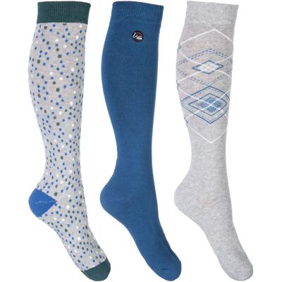Reitsocken HKM Florida (x3) Gris 39/42 Reitsocken HKM Florida (x3) Gris 39/42