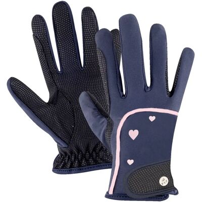 Reithandschuhe Kinder ELT Metropolitan Heart Bleu 7/9 ans Reithandschuhe Kinder ELT Metropolitan Heart Bleu 7/9 ans
