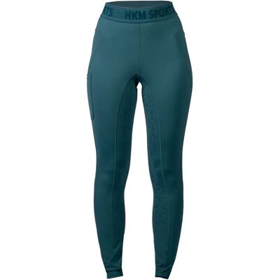 Reitleggings Full Grip, Mädchen HKM Tabea Vert 3/4 ans Reitleggings Full Grip, Mädchen HKM Tabea Vert 3/4 ans