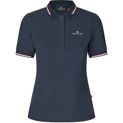 Reitpolo Damen Kingsland Classic Blau XL Reitpolo Damen Kingsland Classic Blau XL