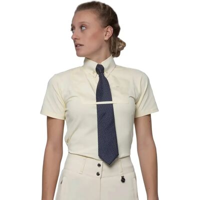 Reitturnierhemd Kurzarm Damen Premier Equine Luciana Beige 48 Reitturnierhemd Kurzarm Damen Premier Equine Luciana Beige 48