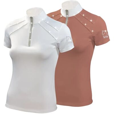 Polo fürs Reiten mit Lurex-Dekoration für Frauen Tattini Rosa S Polo fürs Reiten mit Lurex-Dekoration für Frauen Tattini Rosa S