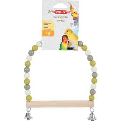 ZOLUX Vogelspielzeug mit Perlen & Holzsitz - Vogels Spielzeug ZOLUX Vogelspielzeug mit Perlen & Holzsitz - Vogels Spielzeug